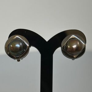 Carolee 925 sterling Silver real Pearl Earrings